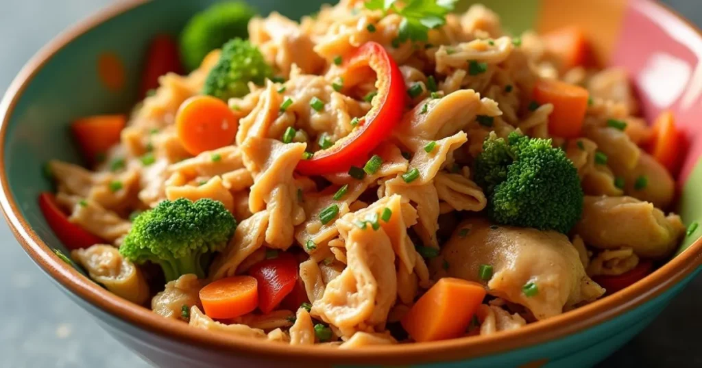 healthy shredded chicken Stir-Fry