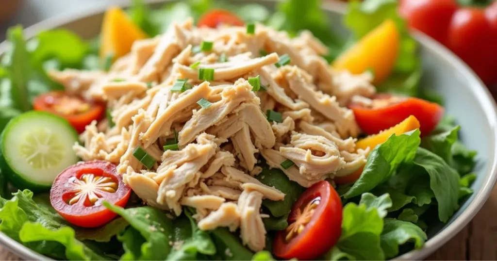 healthy shredded chicken salad