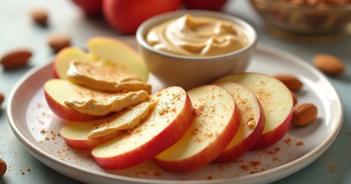 apple slices with almond butter