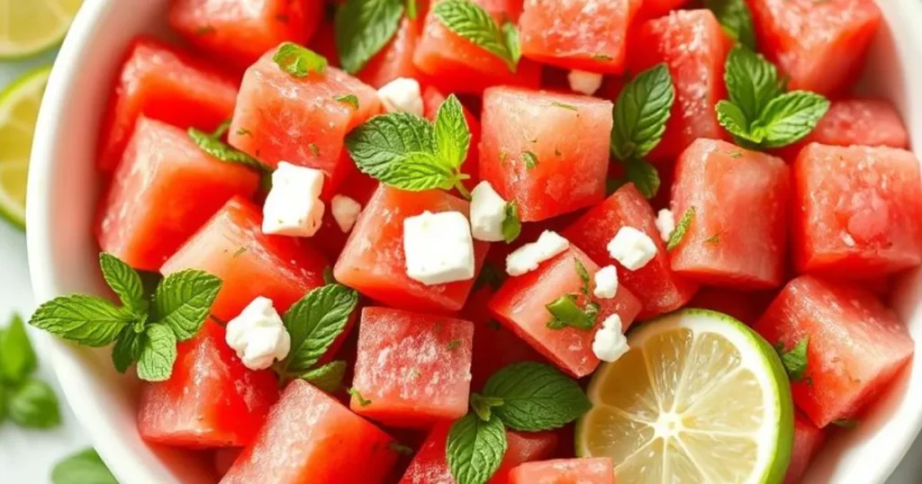 Watermelon Mint Salad